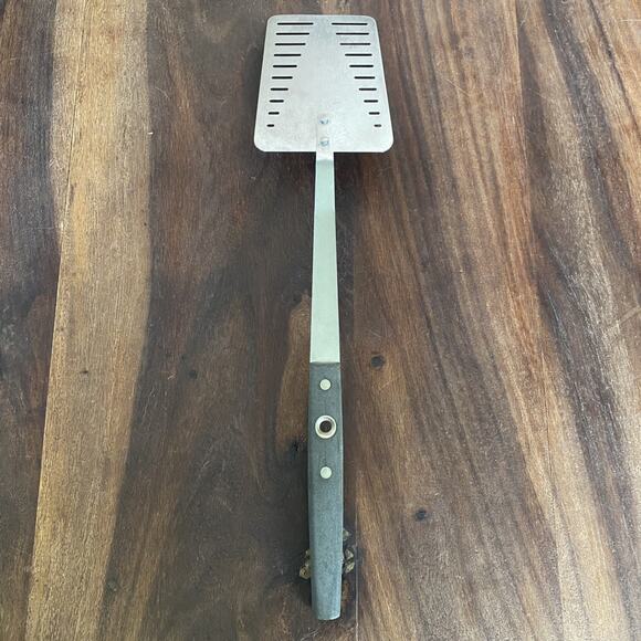 Flint Arrowhead Slotted Spatula 14" Vanadium Stainless Center Hole Handle USA - Picture 5 of 8